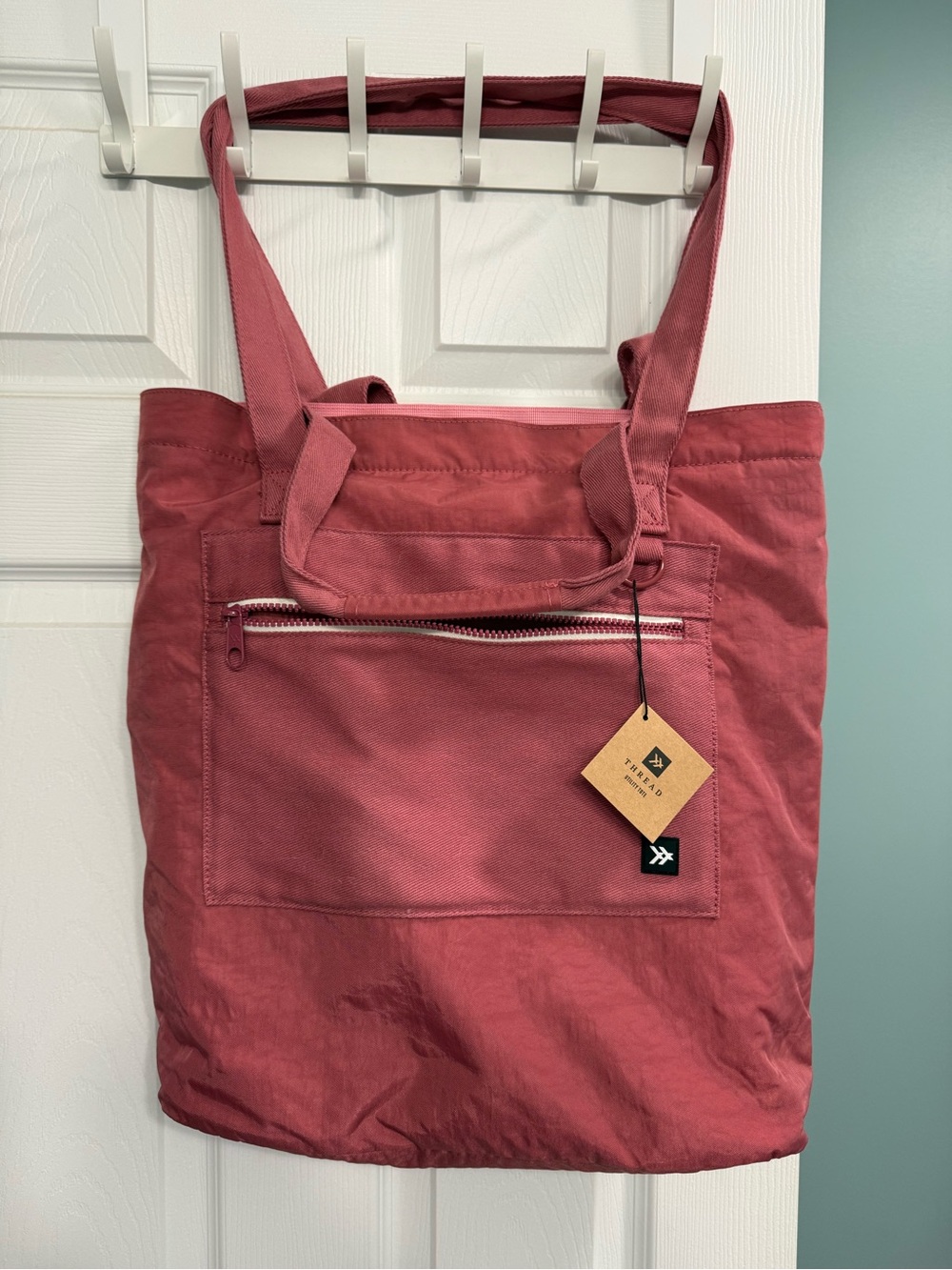 Thread Wallets Canvas Tote Bag in Dusty Rose
